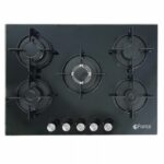 PLAQUE DE CUISSON FRANCO- 5Feux-70-353-BR -NOIR