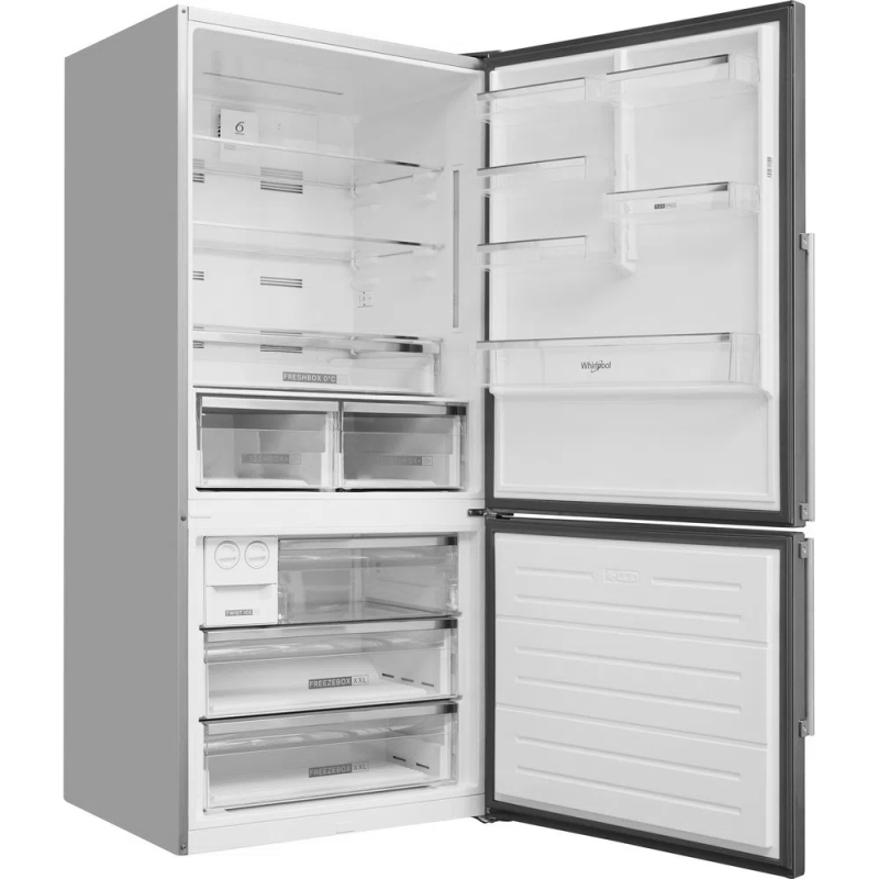 RÉFRIGÉRATEUR COMBINÉ WHIRLPOOL W84BE72X GRIS – Image 2