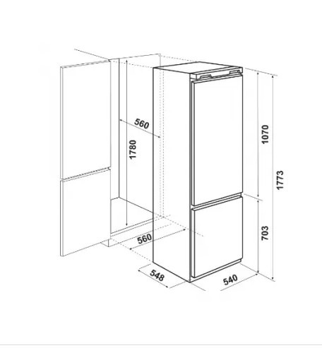 RÉFRIGÉRATEUR FOCUS FILO 3200 COMBINÉ ENCASTRABLE – Image 2