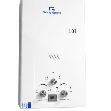 CHAUFFE BAIN GALAXY NATUREL À GAZ  10L +AFF BLANC